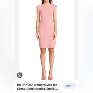 BB Dakota Steve Madden sips tee dress size small NWT color pink